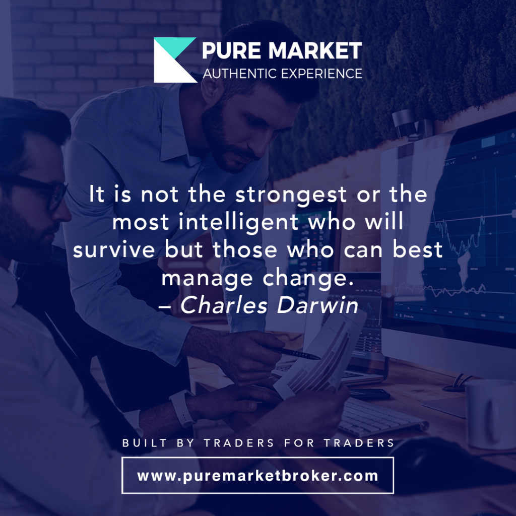 It is not the strongest of the species that survives, nor the most intelligent that survives. It is the one that is most adaptable to change-Charles Darwin-forex-trading-quotes