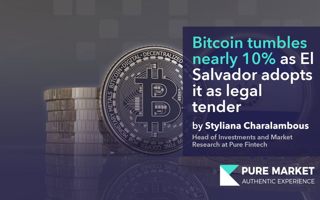 Bitcoin tumbles nearly 10% as El Salvador adopts it as legal tender